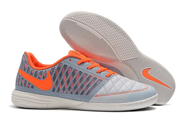Nike Hypervenom Indoor blanc et bleu boîte à orteils matelassée bande synthétique rayée verticalement chaussures de football indoor 10