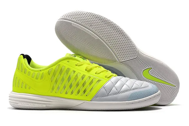 Nike Hypervenom Indoor blanc et bleu boîte à orteils matelassée bande synthétique rayée verticalement chaussures de football indoor 13