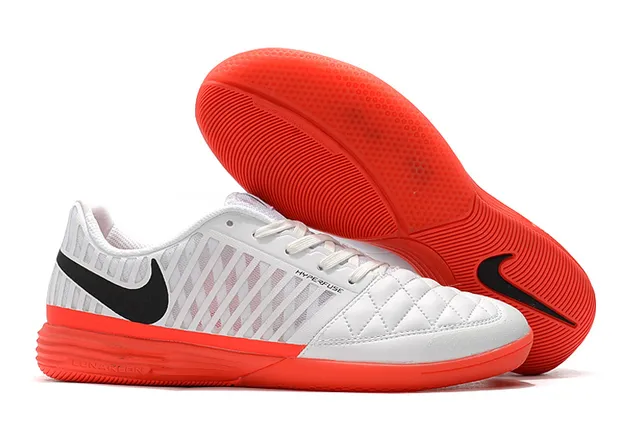 Nike Hypervenom Indoor blanc et bleu boîte à orteils matelassée bande synthétique rayée verticalement chaussures de football indoor 17