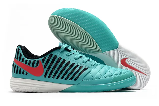 Nike Hypervenom Indoor blanc et bleu boîte à orteils matelassée bande synthétique rayée verticalement chaussures de football indoor 19