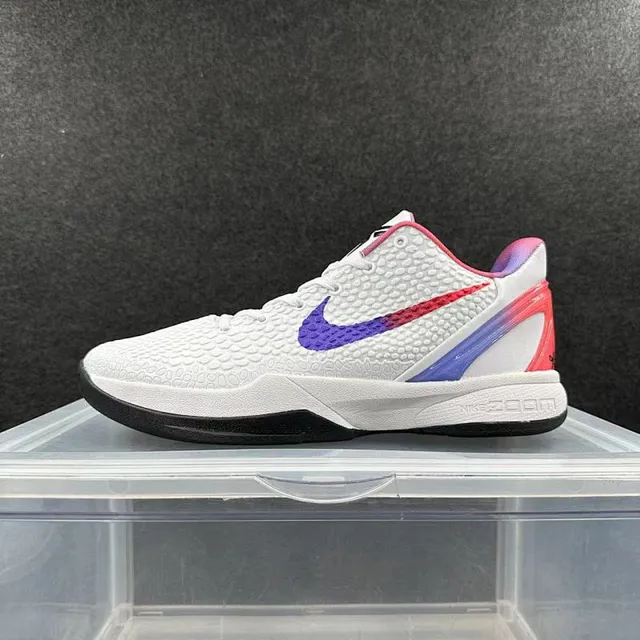Nike Kobe 6 White Purple Red Gradient Basketball Shoes 2