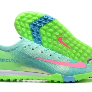 Nike Mercurial 绿色粉色 Flyknit 鞋面 虹彩渐变 草地足球鞋