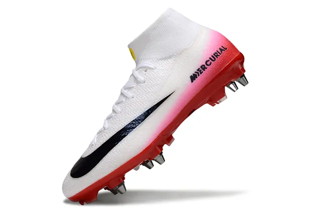 Nike Mercurial High-Cut Gradient Pink Red Firm-Ground Zapatos de fútbol 3