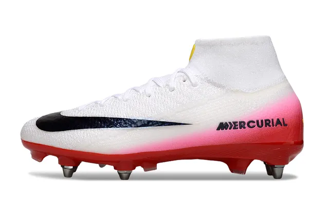 Nike Mercurial High-Cut Gradient Pink Red Firm-Ground Zapatos de fútbol 7