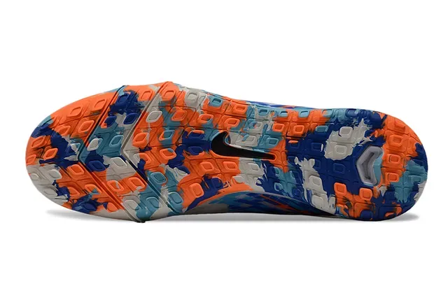 Nike Mercurial أحذية كرة قدم داخلية متعددة الألوان مع ياقة الجوارب وتداخل جرافيك بكسلي 6