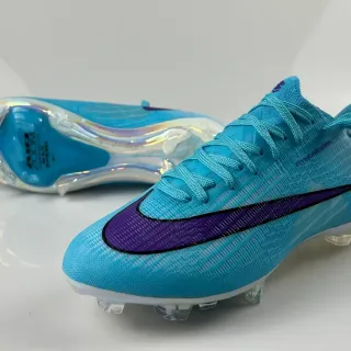 Nike Mercurial Superfly Flyknit Ultra Azul Claro Roxo Calçado de Futebol Superfície Firme