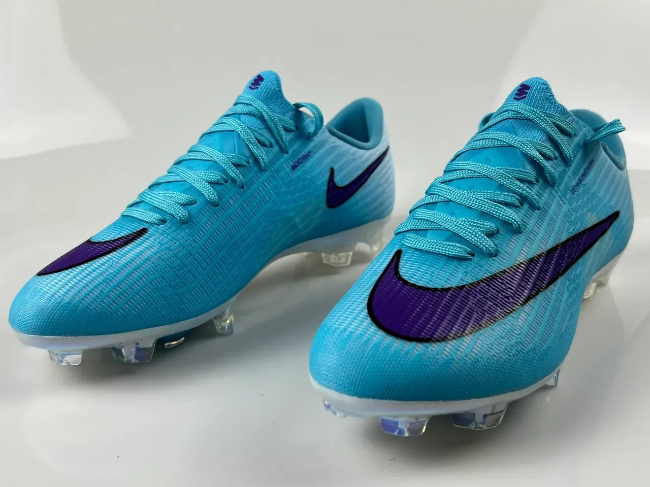 Nike Mercurial Superfly Flyknit Ultra Azul Claro Púrpura Zapatos de Fútbol Firm Ground 3