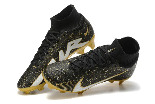 Nike Mercurial Superfly doré avec taches Chaussures de football à crampons pour terre ferme 2