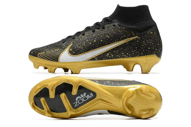 Nike Mercurial Superfly doré avec taches Chaussures de football à crampons pour terre ferme 9