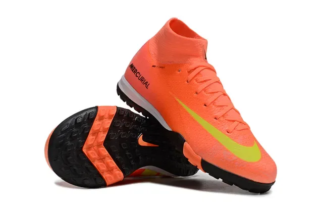 Nike Mercurial Turf Orange Neon Yellow Turf Soccer Shoes 2