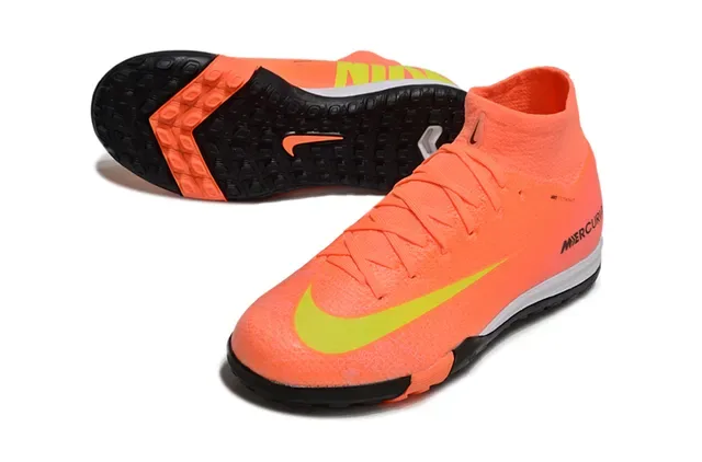Nike Mercurial Turf Orange Neon Yellow Turf Soccer Shoes 3