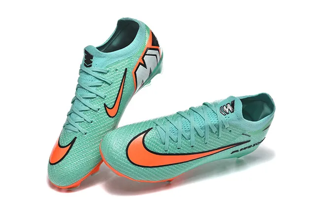 Nike Mercurial Vapor Air Zoom Sapatos de futebol para gramado firme Verde Menta Laranja 3