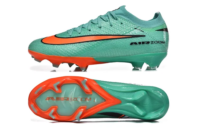 Nike Mercurial Vapor Air Zoom Sapatos de futebol para gramado firme Verde Menta Laranja 6