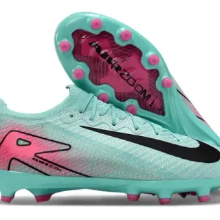 Nike Mercurial Vapor Azul Rosa Upper Tricotado Espigas Moldadas Superfície Firme Sapatos de Futebol