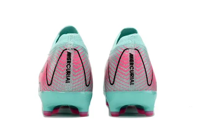 Nike Mercurial Vapor Blue Pink Knit Upper Molded Studs Firm-Ground Soccer Shoes 4