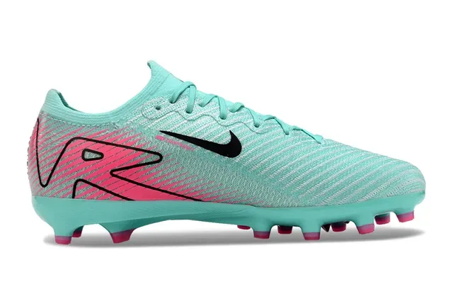 Nike Mercurial Vapor Blue Pink Knit Upper Molded Studs Firm-Ground Soccer Shoes 7
