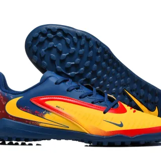 Nike Mercurial Vapor Navy Yellow Low-Cut Synthetic Upper Molded Studs Turf Soccer Shoes