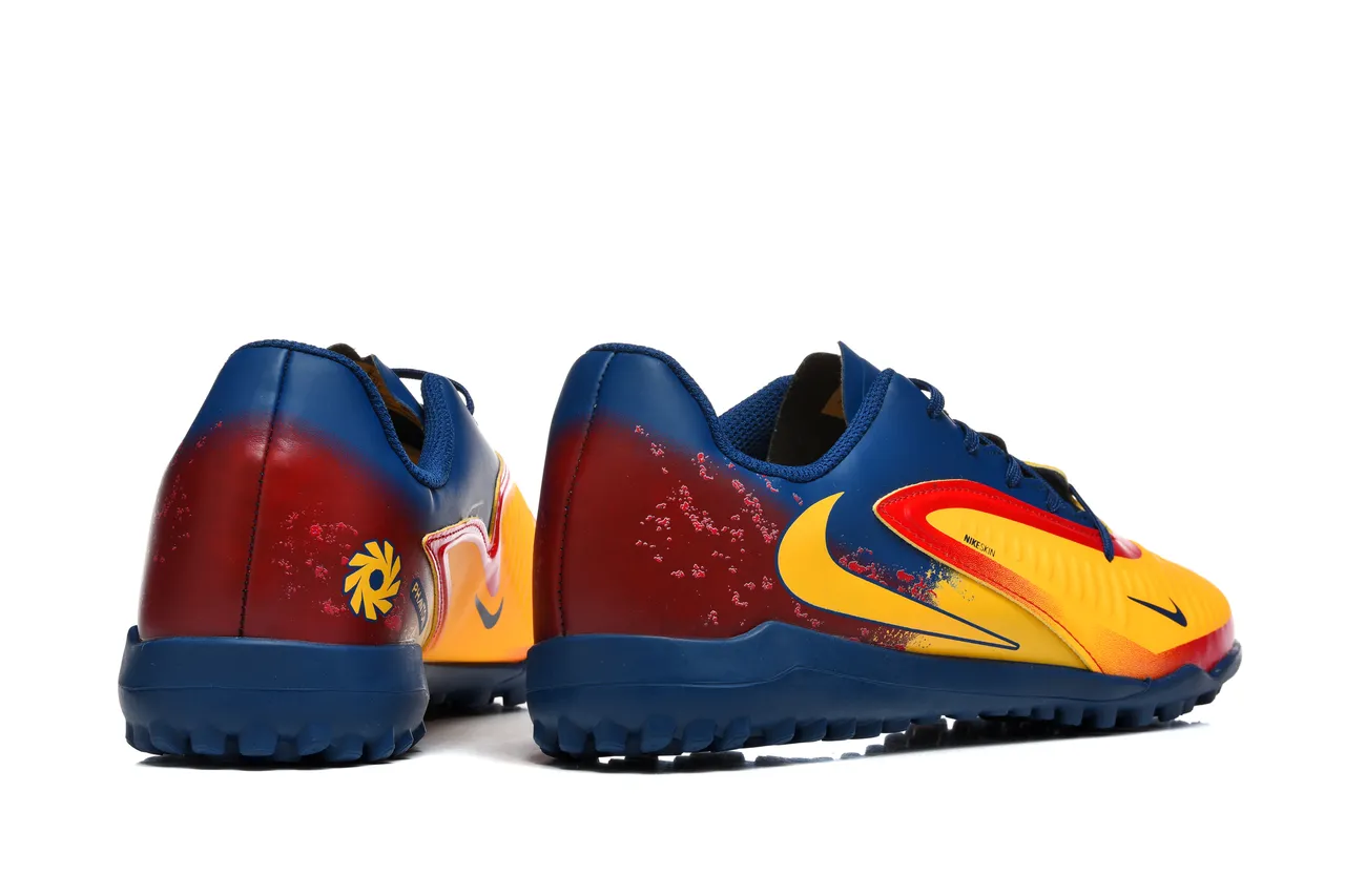 Nike Mercurial Vapor Azul Marinho Amarelo De Corte Baixo Superior Sintético Estudos Moldados Grama Sapatos De Futebol 5