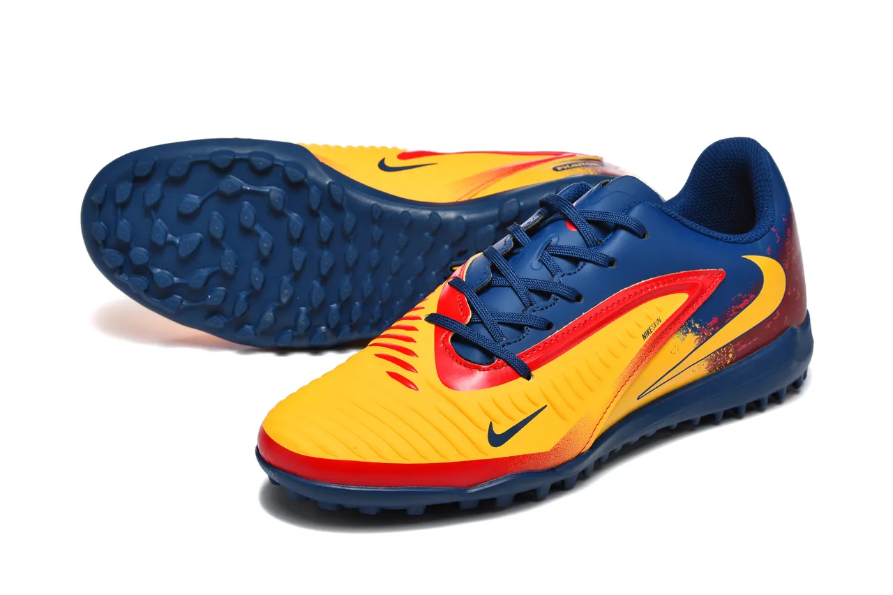 Nike Mercurial Vapor Azul Marinho Amarelo De Corte Baixo Superior Sintético Estudos Moldados Grama Sapatos De Futebol 6