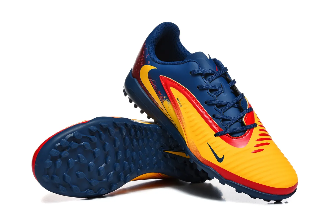 Nike Mercurial Vapor Azul Marinho Amarelo De Corte Baixo Superior Sintético Estudos Moldados Grama Sapatos De Futebol 7