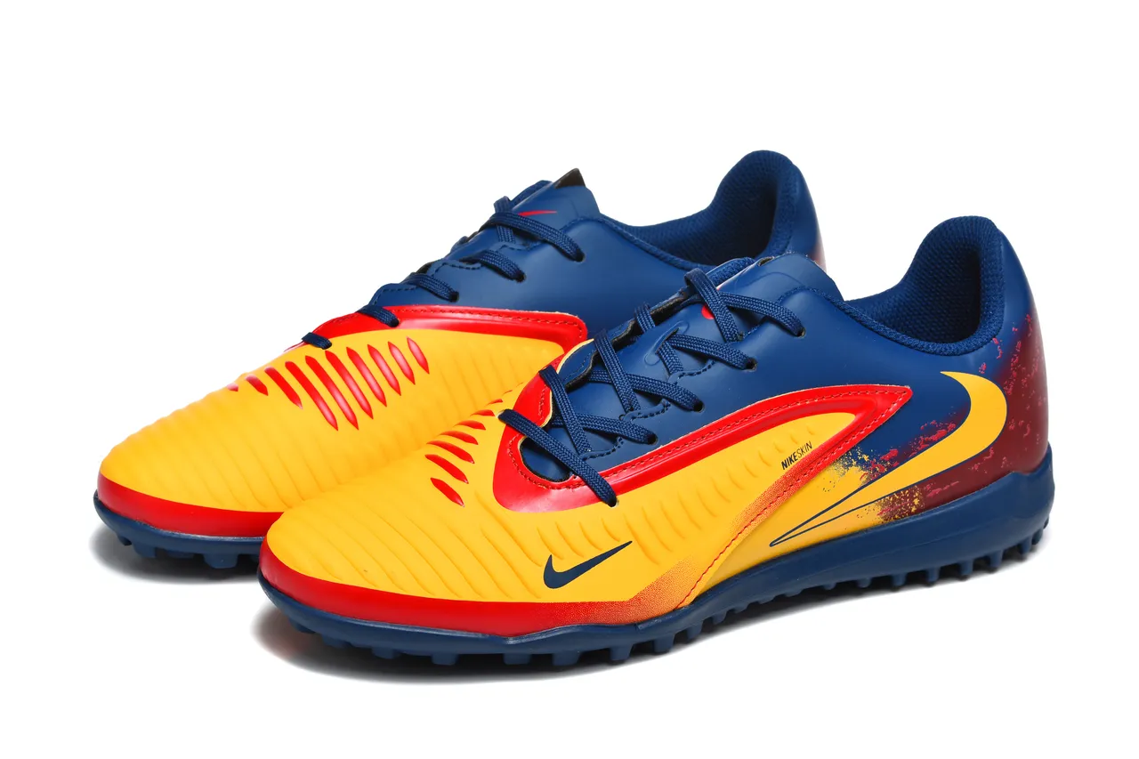 Nike Mercurial Vapor Azul Marinho Amarelo De Corte Baixo Superior Sintético Estudos Moldados Grama Sapatos De Futebol 8