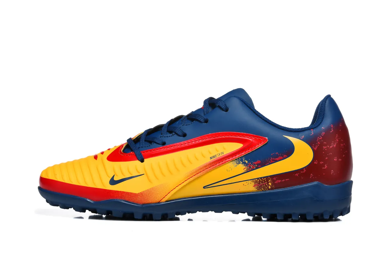 Nike Mercurial Vapor Azul Marinho Amarelo De Corte Baixo Superior Sintético Estudos Moldados Grama Sapatos De Futebol 10