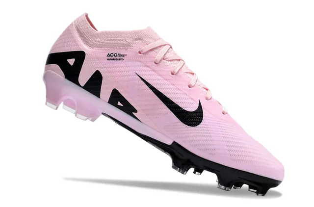 Nike Mercurial Vapor Rose et Noir terrain ferme Chaussures de football 2