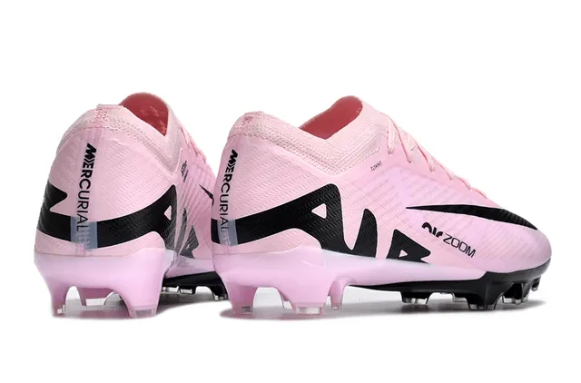 Nike Mercurial Vapor Rose et Noir terrain ferme Chaussures de football 5