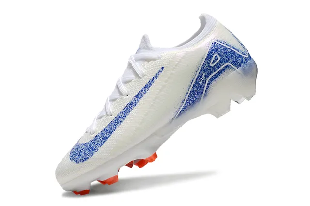 Nike Mercurial Vapor Ronaldo সাদা নীল কমলা ফার্ম গ্রাউন্ড ফুটবল জুতো 3