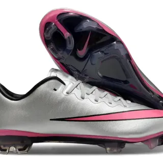 Nike Mercurial Vapor Plata Rosa Chaussures de football pour sol ferme