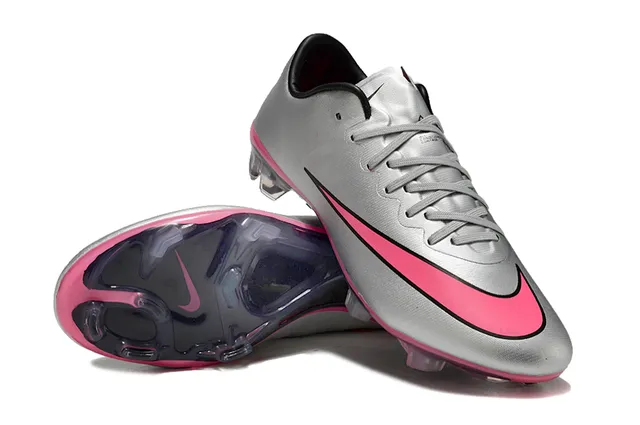 Nike Mercurial Vapor Plata Rosa Chaussures de football pour sol ferme 4