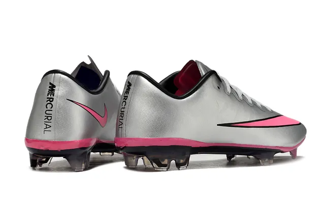 Nike Mercurial Vapor Plata Rosa Chaussures de football pour sol ferme 5