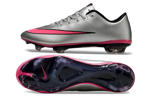 Nike Mercurial Vapor Plata Rosa Chaussures de football pour sol ferme 6