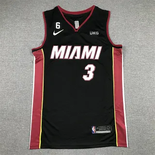 Nike Miami Heat Dwyane Wade Legacy काली लाल बिना आस्तीन वाली मेश V-Neck Collar जर्सी