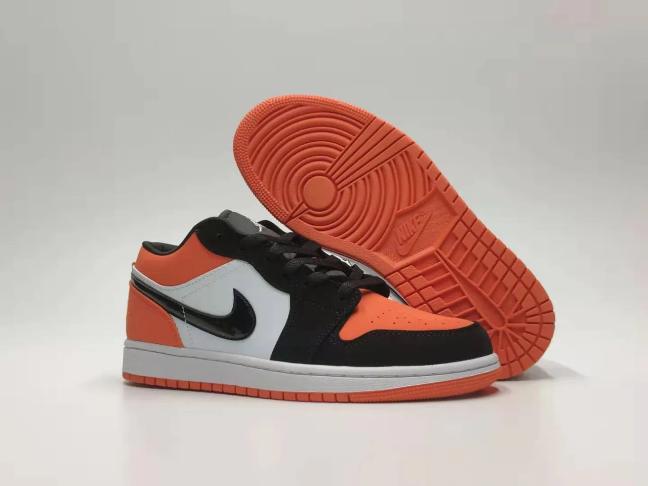 Nike Orange Black Low-Top Cupsole Lifestyle Sneakers 4