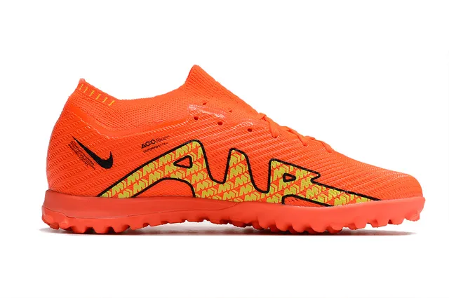 Nike Orange Jaune Haut en tricot Col d'ajustement dynamique Chaussures de soccer turf 5