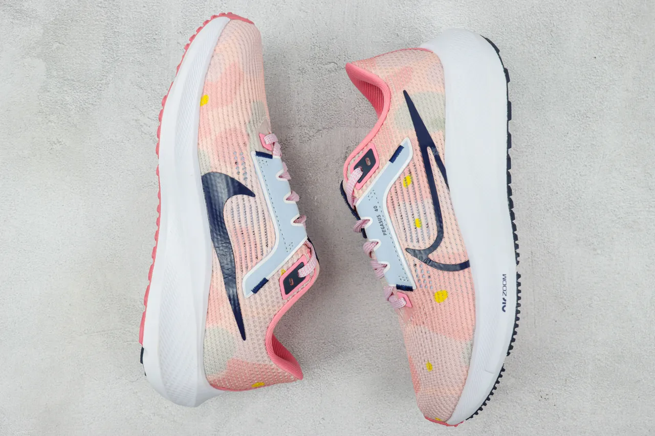 Nike Pegasus 40 Pink Navy White Running Shoes 2