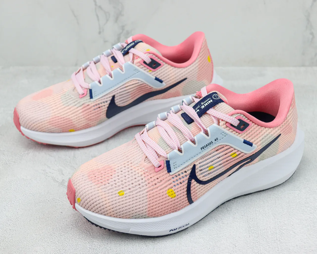 Nike Pegasus 40 Pink Navy White Running Shoes 4
