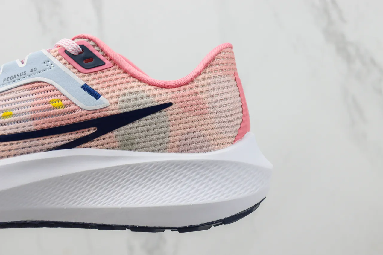 Nike Pegasus 40 Pink Navy White Running Shoes 7