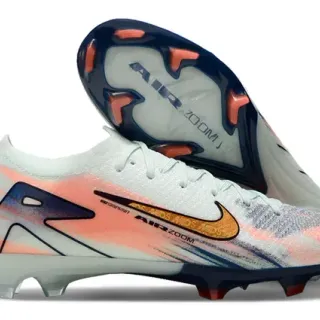 Nike Phantom GT Air Zoom Sapatos de Futebol Branco Pêssego Marinho Piso Firme
