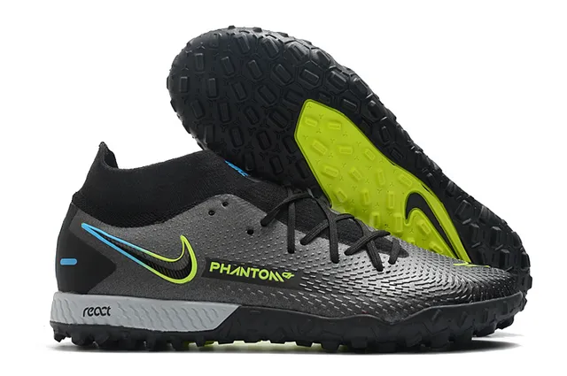 Nike Phantom GT Black Gold Sock-Fit Collar Metallic Band Turf Soccer Shoes 7