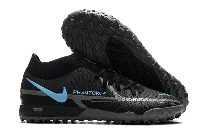 Nike Phantom GT Black Gold Sock-Fit Collar Metallic Band Turf Soccer Shoes 11