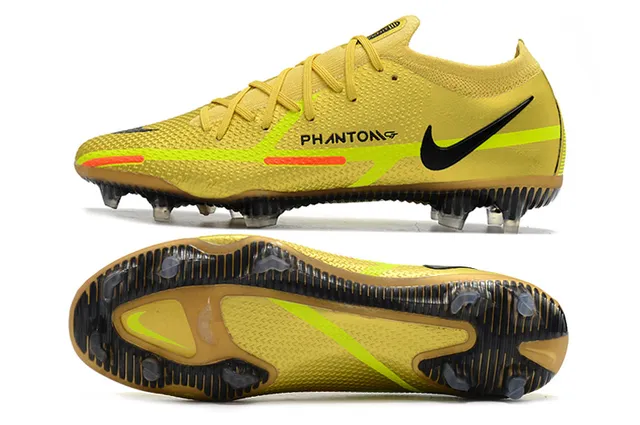 Nike Phantom GT 黑色红色针织鞋面 低帮靴领 钉地足球鞋 4