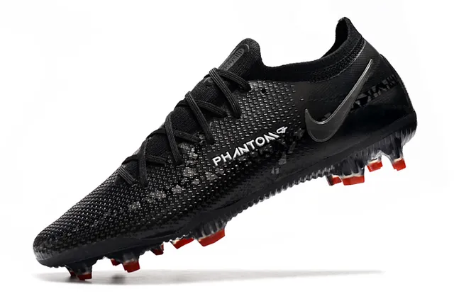 Nike Phantom GT 黑色红色针织鞋面 低帮靴领 钉地足球鞋 18