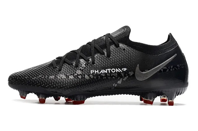 Nike Phantom GT 黑色红色针织鞋面 低帮靴领 钉地足球鞋 19