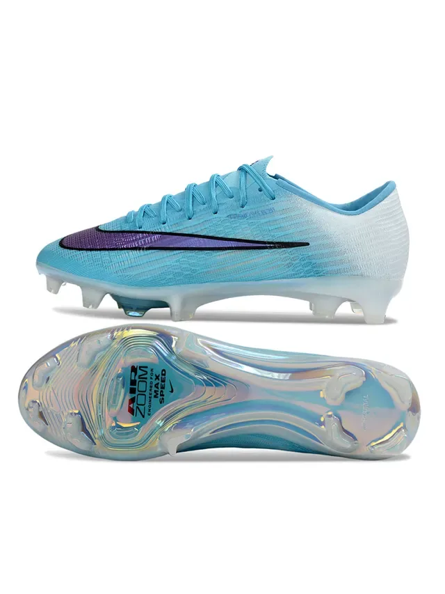 Nike Phantom GT Blue White Low-Cut Knit Upper Firm-Ground Soccer Shoes 2