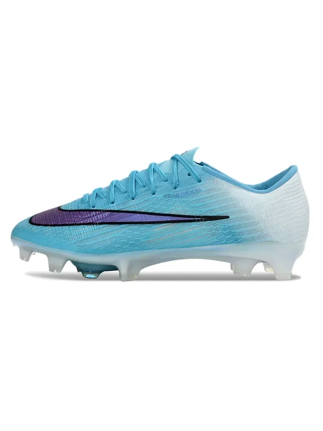 Nike Phantom GT Blue White Low-Cut Knit Upper Firm-Ground Soccer Shoes 3