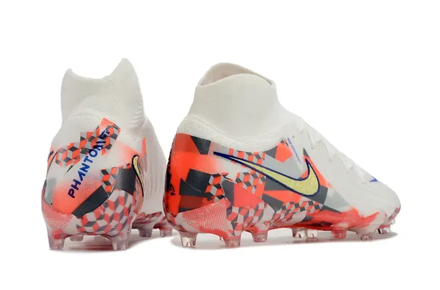 Nike Phantom GT Checkered White Orange Firm-Ground Soccer Shoes 5