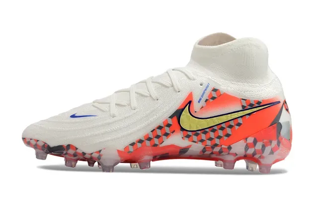 Nike Phantom GT Checkered White Orange Firm-Ground Soccer Shoes 7