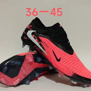 Nike Phantom GT Rosa Preto Upper Malha Ribeteado Antepé Gramado Firme Chuteiras de Futebol